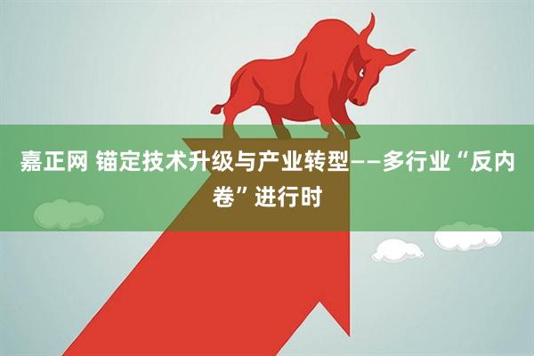 嘉正网 锚定技术升级与产业转型——多行业“反内卷”进行时